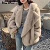 Luxury Brand Fashion Gradient Animal Color Faux Fur Coat Jacket Women 2024 Winter Loose Oversized Long Fluffy Overcoat Outerwear 1
