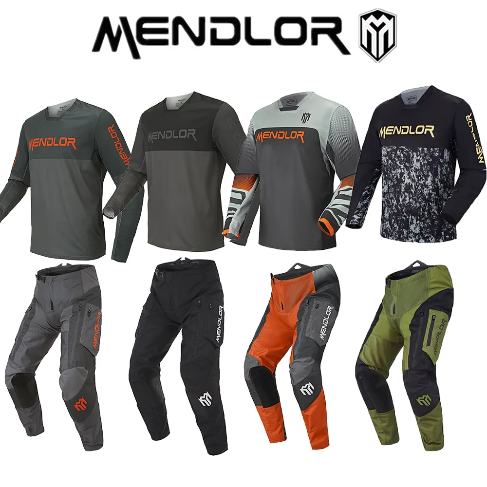 MENDLOR Mx Knitted Pants Set Off Road Motorcycle Mountain Bike Combination Racing Motorcycle Adult Set motocross gear set