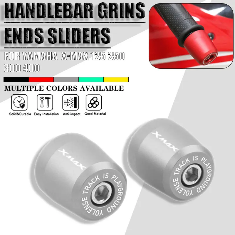 Motorcycle Handle Bar Ends Gewicht Handvatten Cap Anti Vibratie Silder Plug Voor Yamaha Tmax 560 TMAX560 2020 2021 2022 2023 (Color : Black-Orange