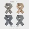 Elegant 90x18cm Knitted Scarf Line All-match Thickened Shawl Winter Warm Short Scarves for Woman Man 1
