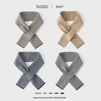 Elegant 90x18cm Knitted Scarf Line All-match Thickened Shawl Winter Warm Short Scarves for Woman Man 1