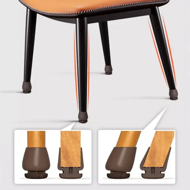 8/16PCS Chair Leg Protector TPE Diagonal Leg Table and Chair Floor Protection with Felt Furniture Leg Cover Furniture Sliders 5