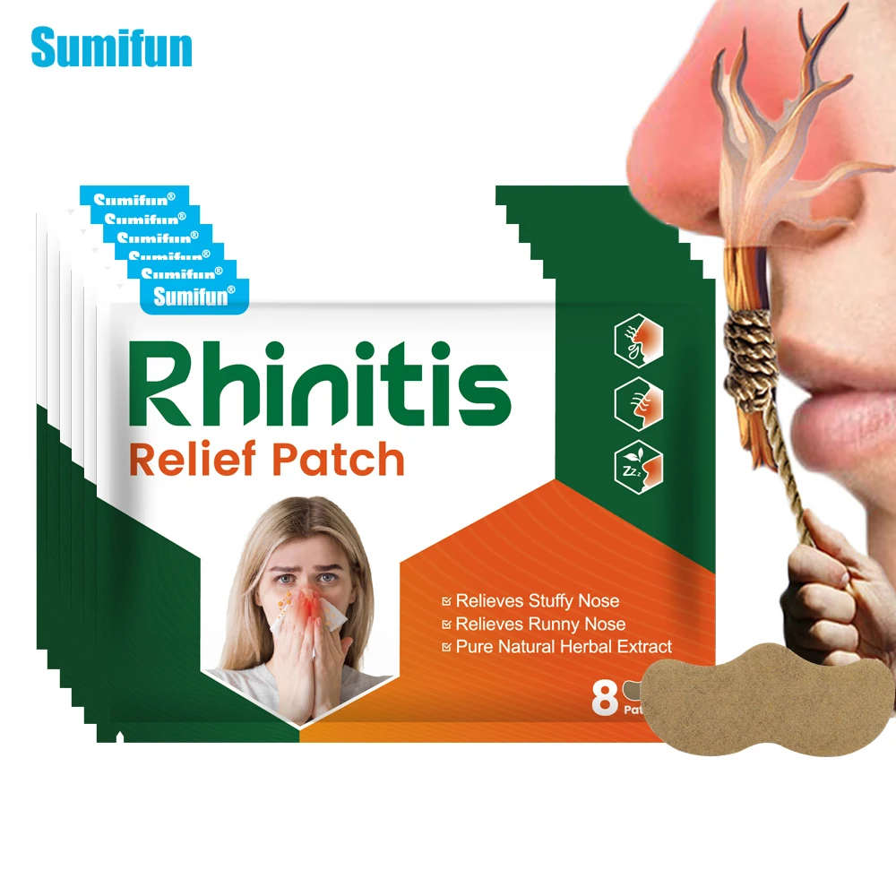 Sumifun Rhinitis Patch Treat Sinusitis Anti Snoring Nasal Congestion Sticker Easy Breathing Good Sleep Medical Plaster 8/40/80Pc pain relief patch