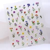 Wildflowers 5D Nail Stickers Embossed Nails Decals Self Adhesive Sliders For Women Decoration 4