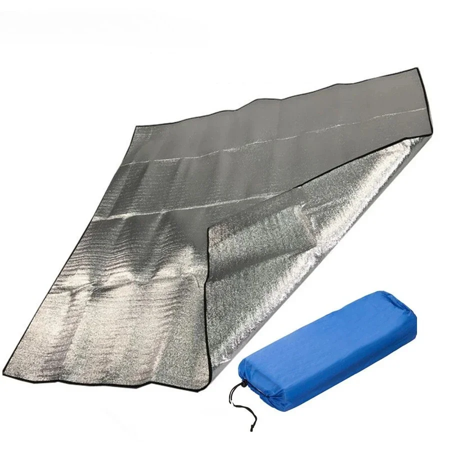 Picknickmatte für den Außenbereich, doppelseitig, feuchtigkeitsbeständig, Schaumstoffpolster aus Aluminiumfolie, wasserdichte und isolierende Folienmatte, Campingmatte für den Strand – Detail 1