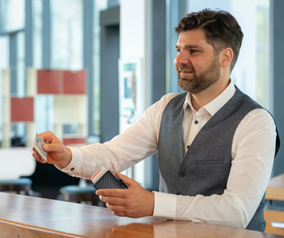 Porte-cartes pour Hommes avec Airtag