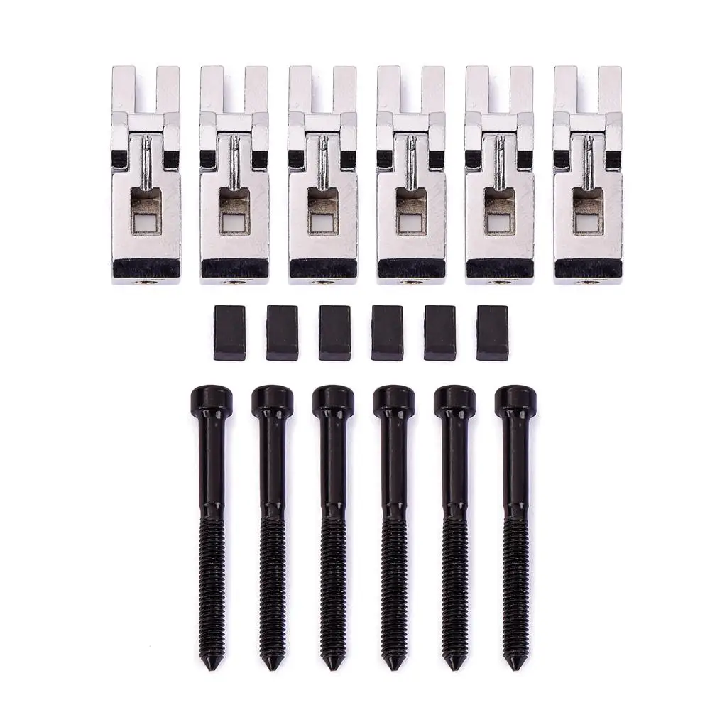 6 Sets Double Locking Guitar Bridge Parts Electric Guitar Replacement Parts