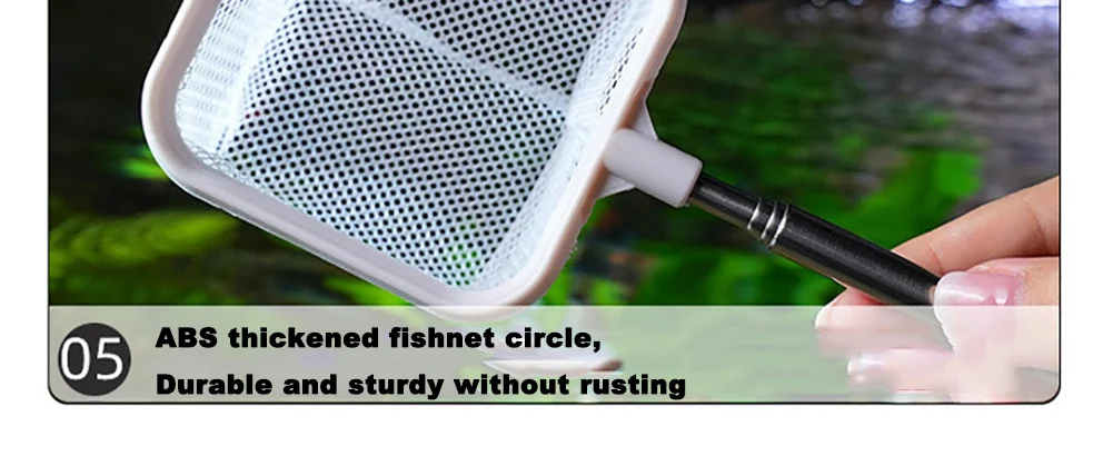 Title 9, Aquarium Square Fishing Net With Suction Cup Ex...