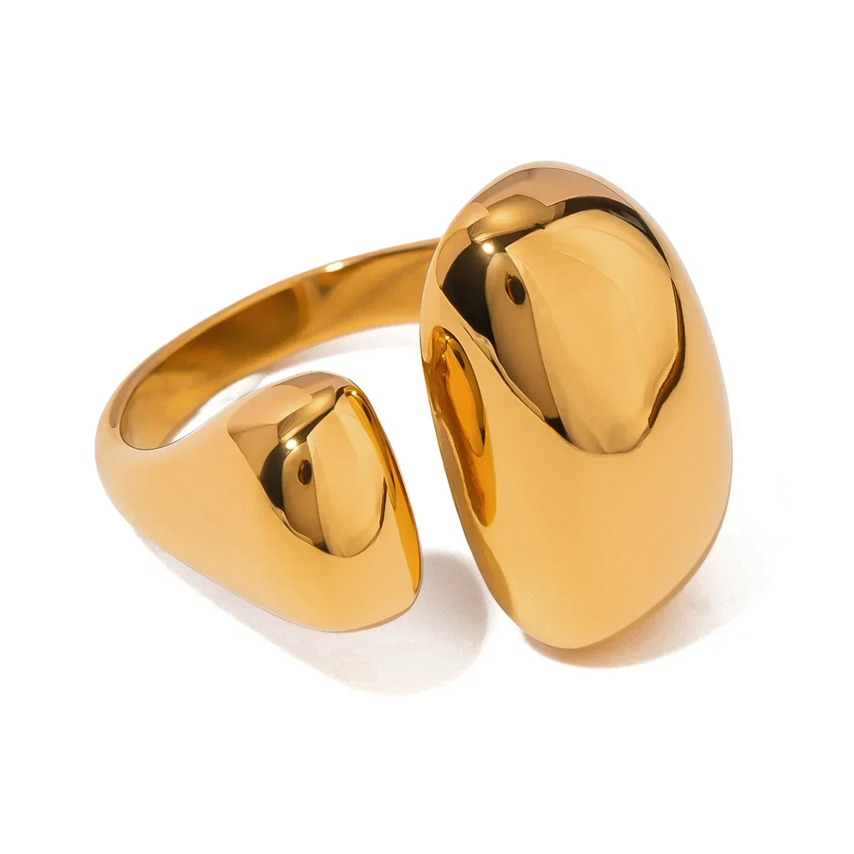 XINYI Minimalist 316L Stainless Steel INS Ring High Quality Waterproof Charm Metal Gold Silver Color Fashion Finger Jewelry 6