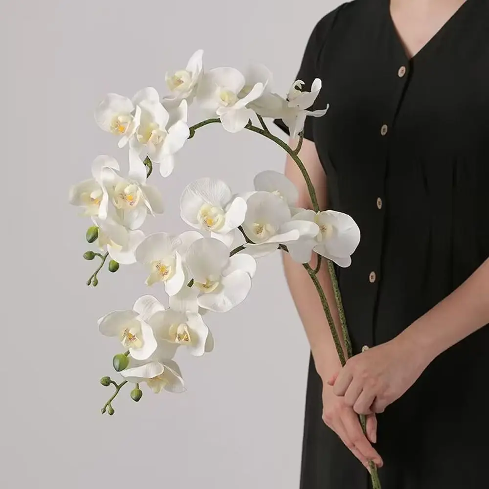 3d phalaenopsis 69cm 9-Köpfe Haus versorgung künstliche Blume 3d phalaenopsis echte Berührung Pflanzen Simulation Schmetterling Orchidee