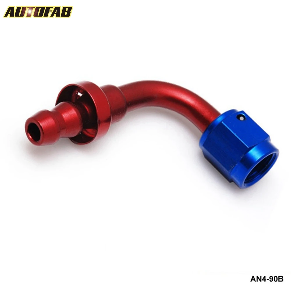 10pcs /set 90degree High Performance An4 Hose End Fitting Aluminum Oil Cooler Hose Fitting Af