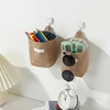 2Pcs Cotton And Linen Fabric Storage Bag Wall Hanging Storage Bag Hanging Pocket Behind The Door Dormitory Mini Cloth Bag 3