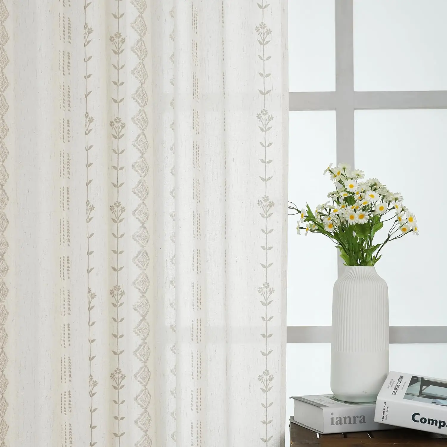 Vintage Floral Cotton Curtain 6