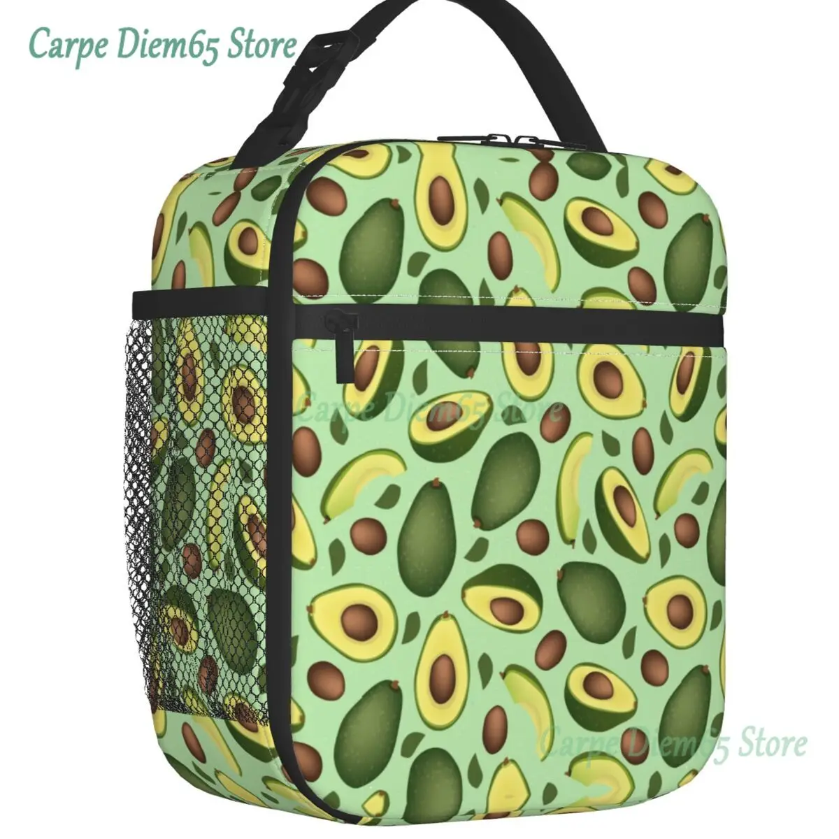 

Fruit Avocado Pattern Insulated Lunch Bags for Work School Leakproof Cooler Thermal Bento Box Women Kids