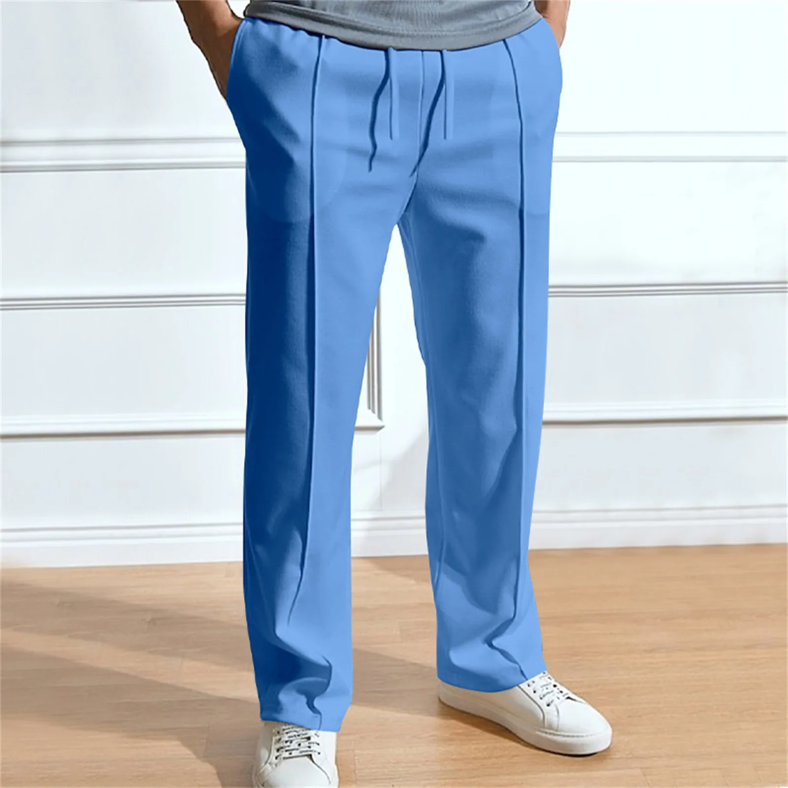 

Men's Sweatpants Pants Soft Comfy Loose Wide Leg Trousers Sports Running Jogger Straight Leg Pants