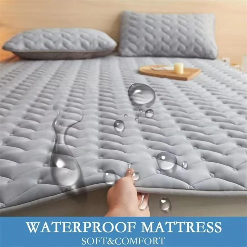 Description Picture 3 of itemWaterproof Mattress Soft Mattress Protector Bed Cover Anti-mite Non-Slip Bedspread On The Bed Washable Mattress Cover Bed Mat