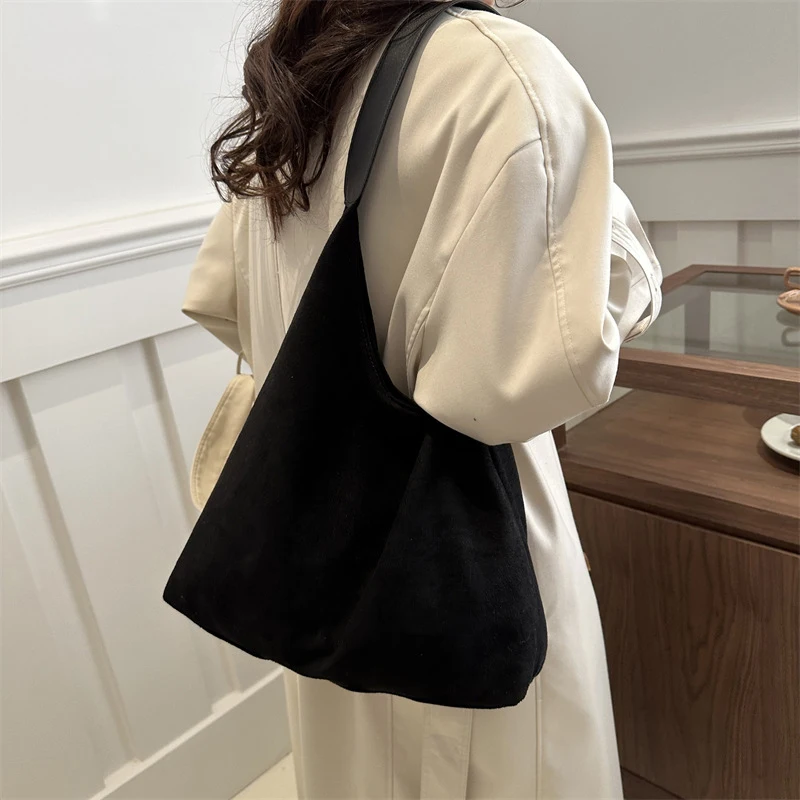 Sac à Main En Daim Femme - Grand Cabas Rétro Bandoulière Travail & Voyage