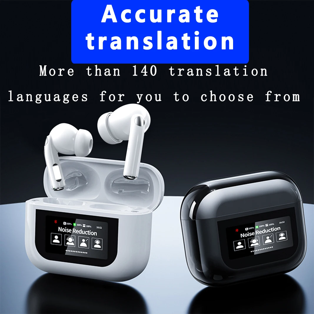 YW07Translation Earphone Simultaneous Interpretation Headphone Support 138 Languages Online Offline Translation Wireless Headset translator earbuds,translator earphones,translation headset