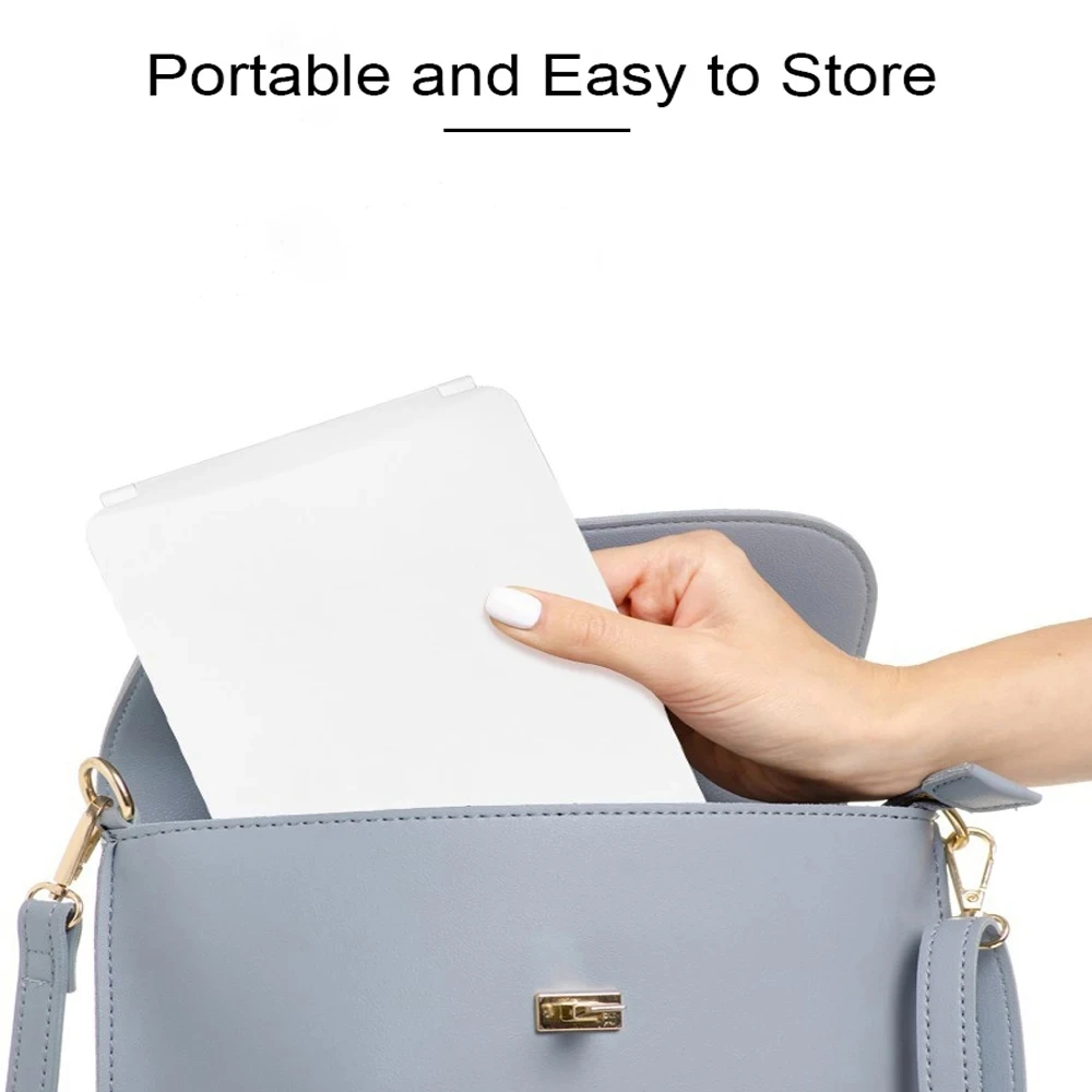 화장품 접이식 화장 거울, 10X 3 컬러 조명, 72 LED 조명, 확대경, 여행 거울 컴팩트