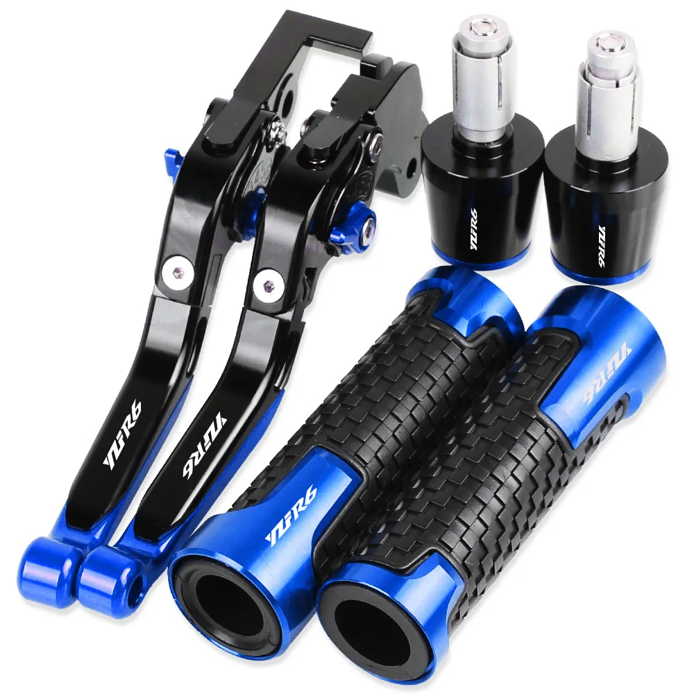 

YZF R6 Motorcycle Aluminum Brake Clutch Levers Handlebar Hand Grips ends For YAMAHA YZFR6 YZF-R6 1999 2000 2001 2002 2003 2004