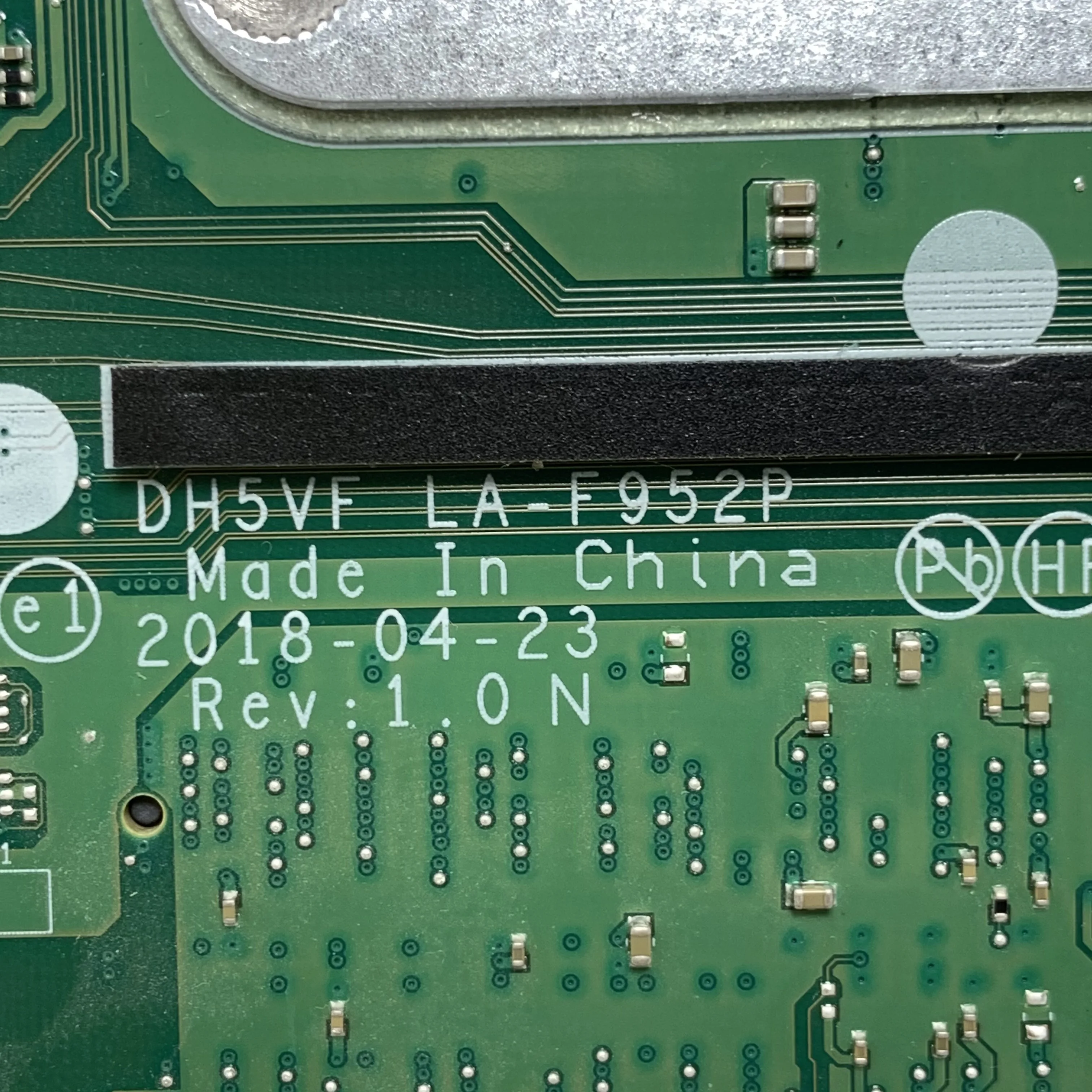 DH5VF LA-F952P For Acer Nitro AN515 AN515-52 Laptop Motherboard I7