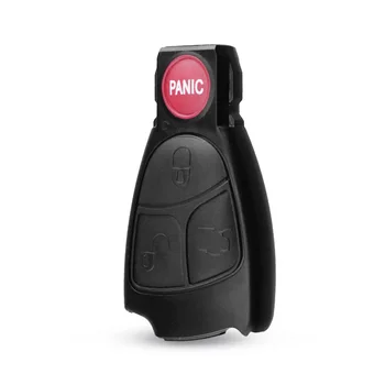 4 pulsante telecomando custodia di allarme per Mercedes 5 4 pulsante telecomando custodia di allarme per Mercedes - KEYYOU nuovo 4 pulsanti Car Key Shell 3 1 panico telecomando Keyless Entry Fob custodia