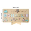 Wooden Puzzle for Toddler Name Puzzle Color Sorting Toy Learning Board Preschool Kids Educational Toy 6