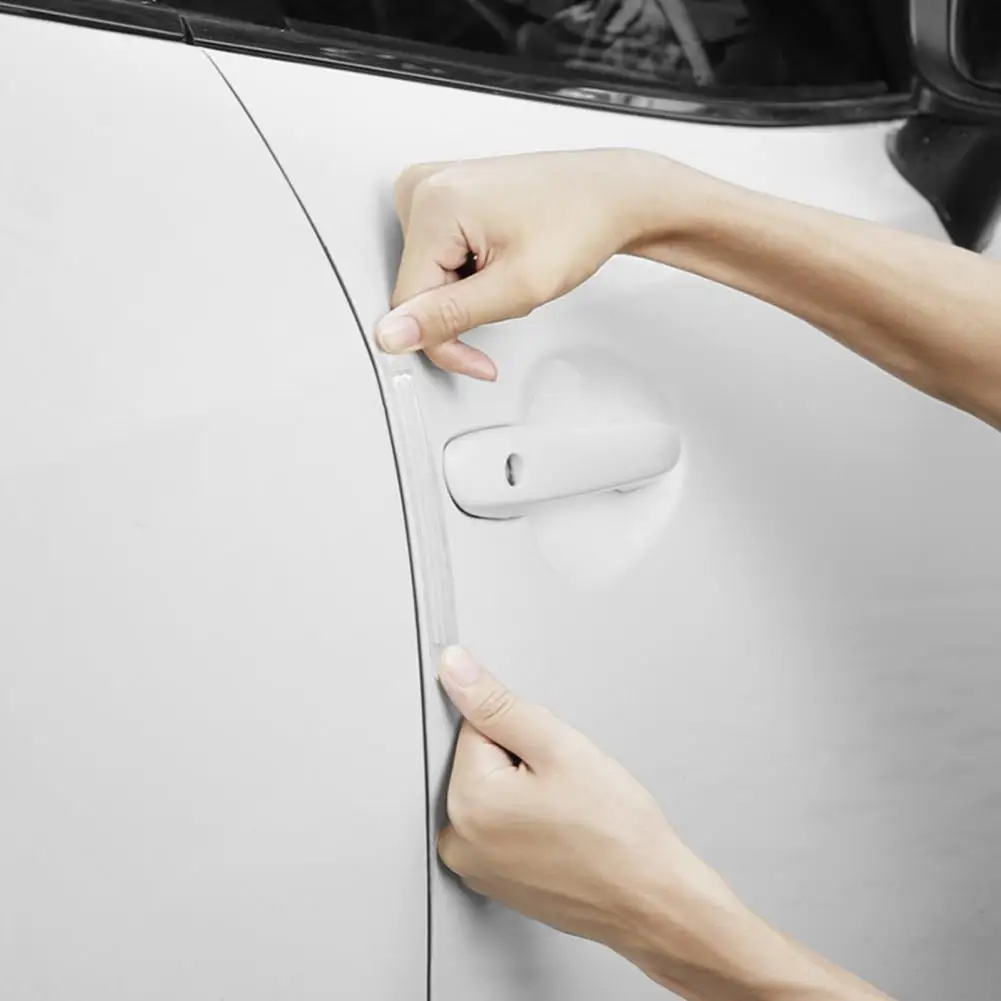 Popular Anti-collision Strips Adhesive Transparent Rearview Mirror Strips Door Handle 4Pcs