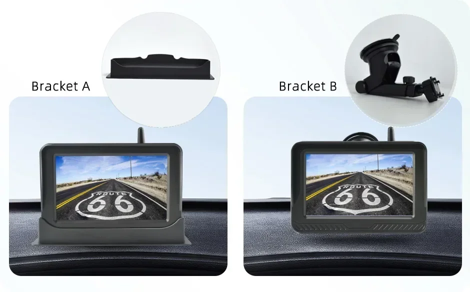 Camera with two mounting brackets