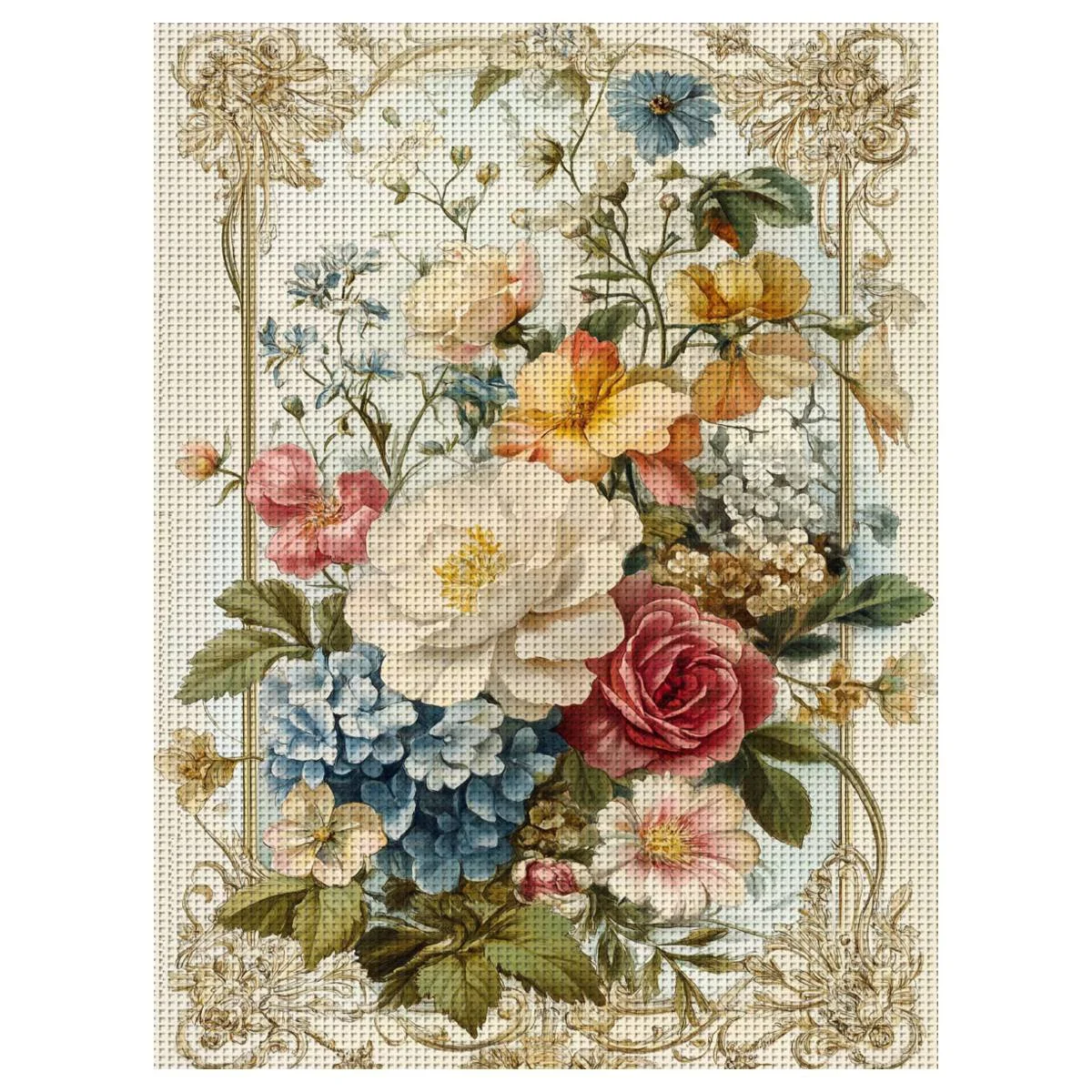Floral Cross Stitch Kit 4