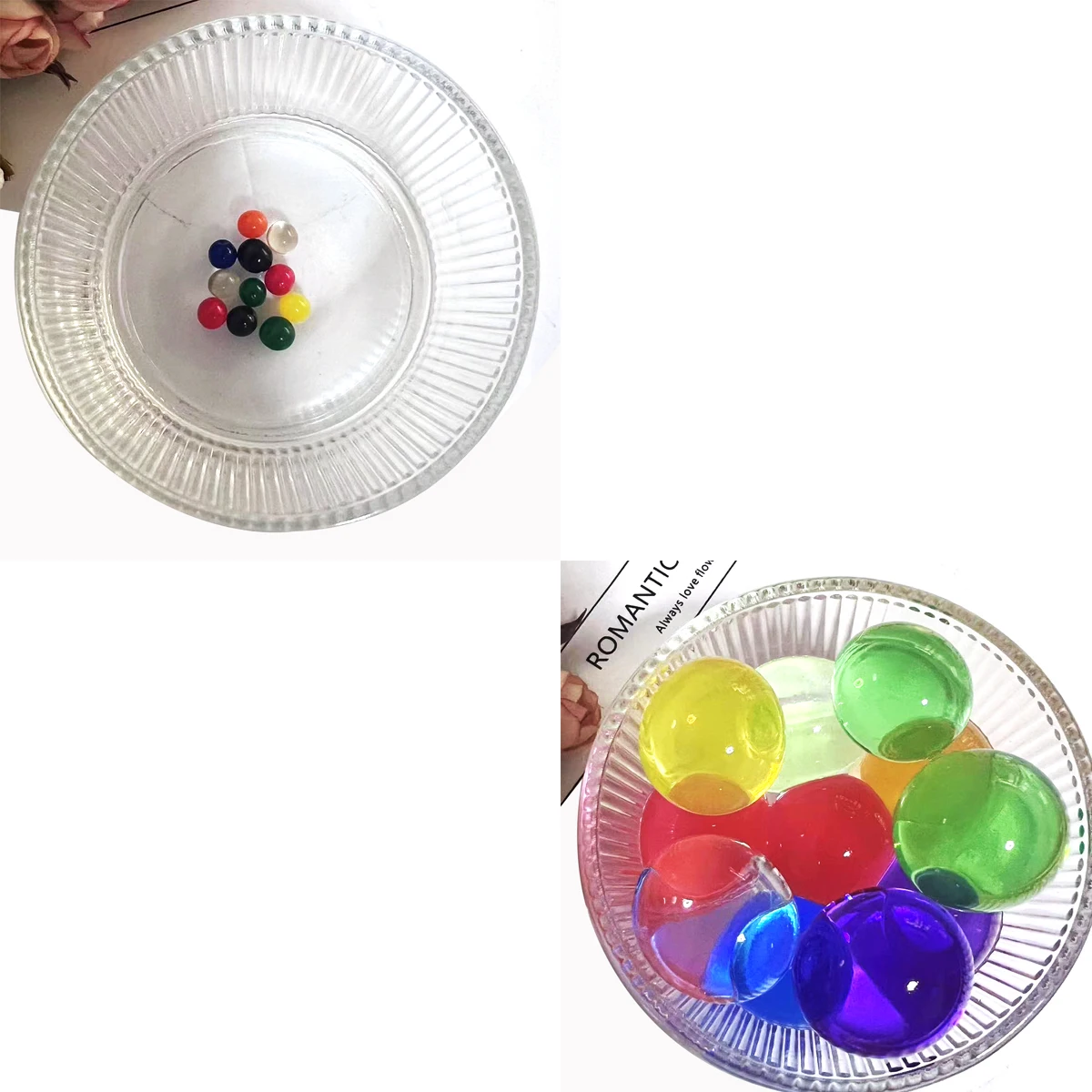 50pcs 30-50mm Pearl Shaped orbiz Crystal Soil Hydrogel Water Beads Grow Magic Jelly Ball Plant Flower Cultivate Mud Home Decor crystal soil mud toy,crystal soil