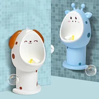 Cartoon Animal Pee Potty Training Urinal Boy Standing Urinal Sturdy for Kids 1 to 6 Years Old Adjustable Height 3 Levels Lovely 2