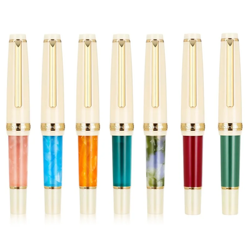 

New Style Jinhao 82 Mini Fountain Pen EF/F/M/ Nib Acrylic Mini Short Pocket Writing Pen with Converter Writing Gifts