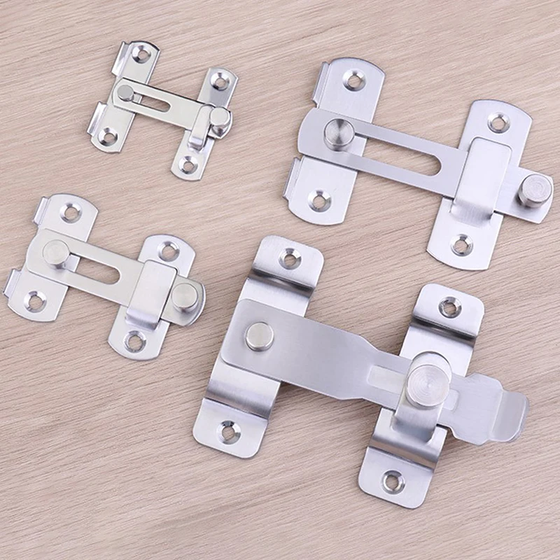 Door Lock Guard Latch Bolt 90 180 Degree Stainless Steel Toggle Latch Sliding barn Door Lock Black Iron Right Angle barn door latch sliding door latch door lock latch