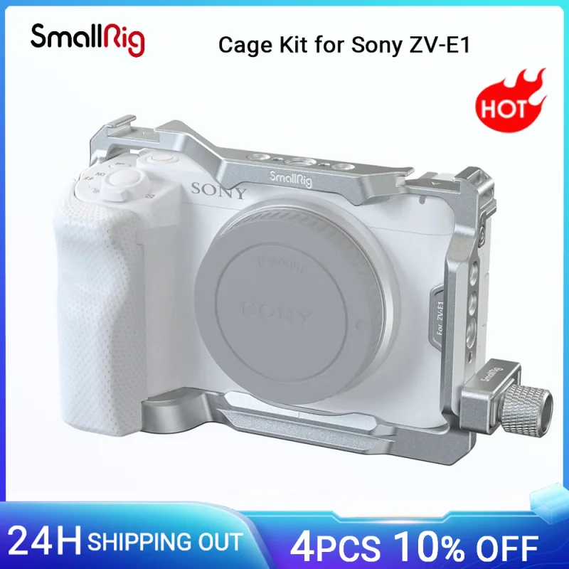 Kit Gabbia Smallrig Zv-E1 Con Morsetto Per Cavo Con Impugnatura In Silicone Per Kit Gabbia Hdmi Per Sony Zv-E1 Con Piastra A Sgancio Rapido Per Tipo A