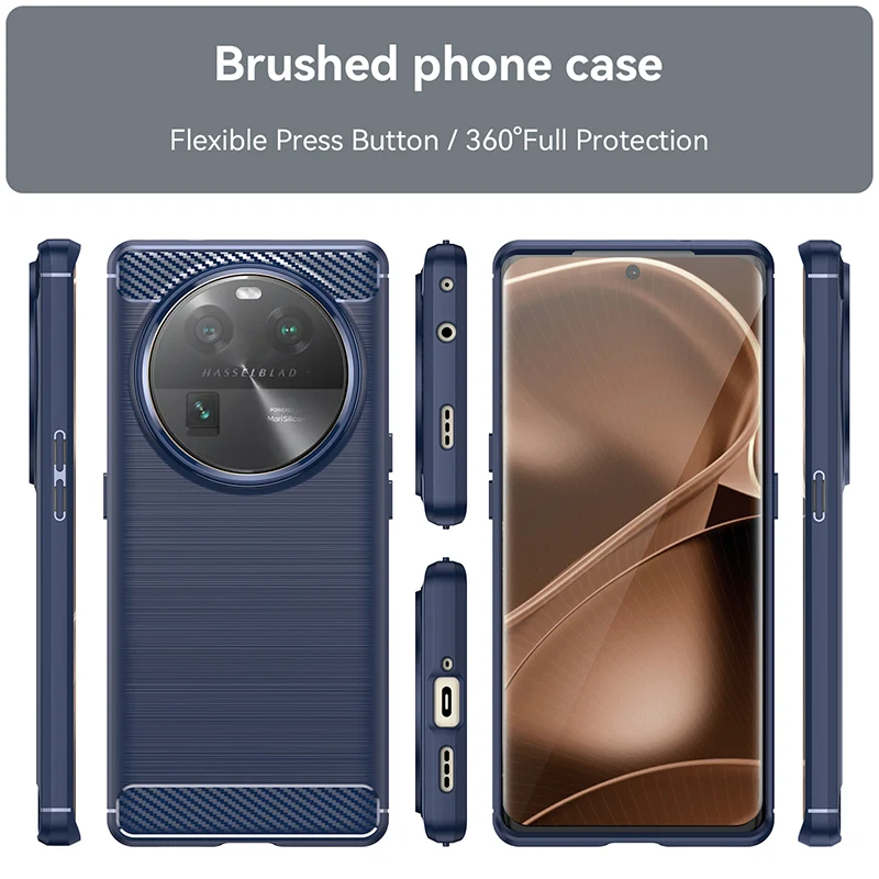 Luxury Silicone Shockproof Carbon Fiber Soft Case Cover