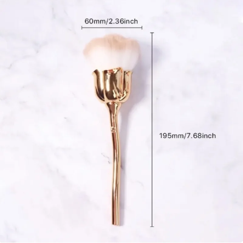 Nail Art Tools Rose-shaped Manicure Nail Brush Art Brush Nail Accessories Tool Makeup Polishing Dust Removal
