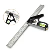 Angle Square Measuring Tools Set Precise Stainless Steel Aluminium Durable Adjustable Combination Spirit Level 12" 300mm 1
