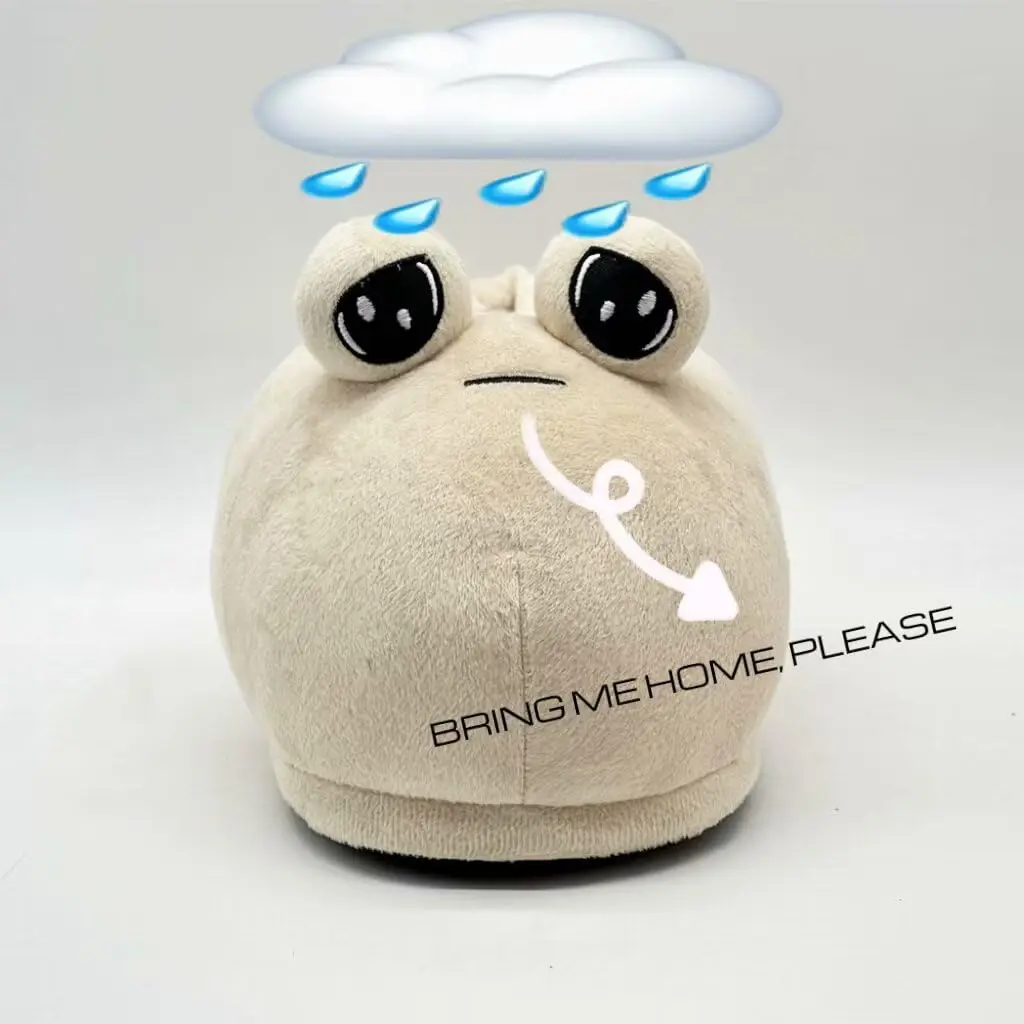 The Maw Pou Cotton Slipper Anime Plush Slippers Kawaii Soft Stuffed Fluffy Non-slip Shoes Alien Pou Doll Gifts Kids Home Decor 2