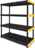 Black & Yellow, Shelving Unit and Heavy Duty Storage Containers, Extremely Durable (Shelf + 27 Gallon Container (8-Pack)) 3