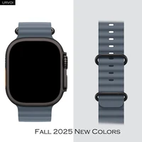 Bracelet URVOI pour Apple Watch Ultra 3 2 série 11 10 9 8 7 6 SE3 bracelet en silicone pour iWatch sport océan bande 44 45 46 49mm 1