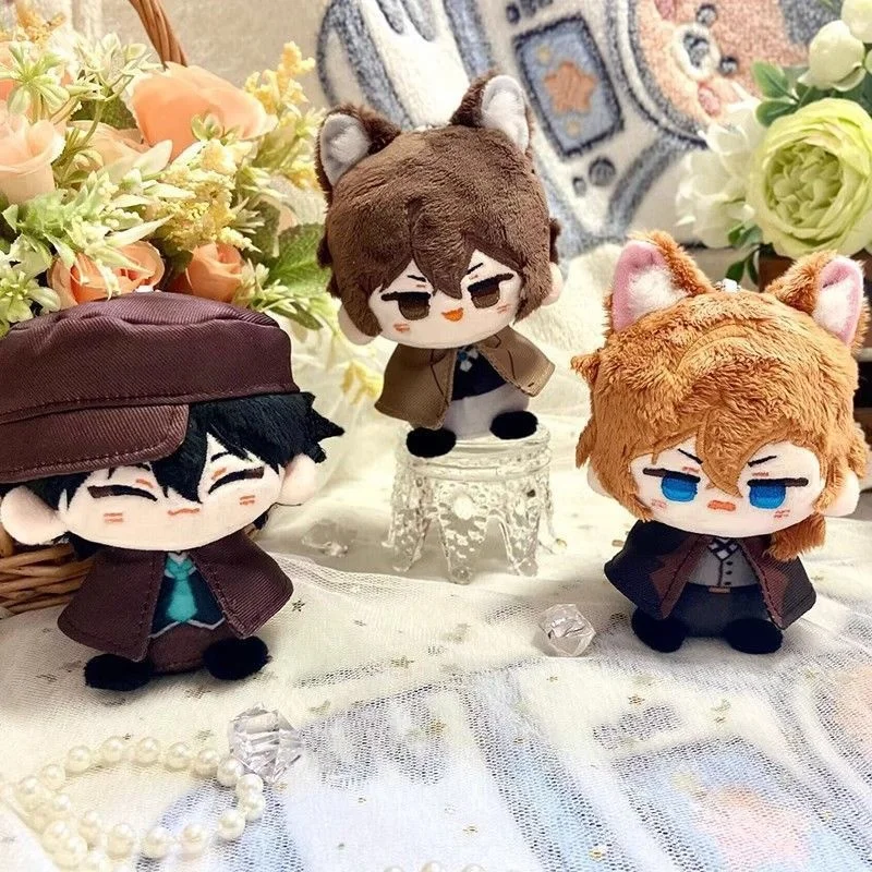 

Anime Plush Pendant Doll Soft Keychain Backpack Keyring Cute Mochi Mascot Nakajima Atsushi Kunikida Doppo Dazai Toy