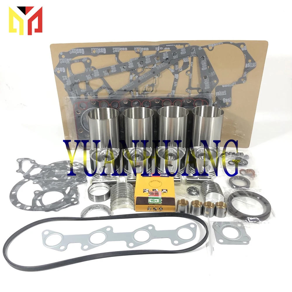 

V1702 Engine Rebuild Kit Overhual Repair Gasket Set For Kubota Excavator Tracotr Liner Sleeve Piston Ring Bearing