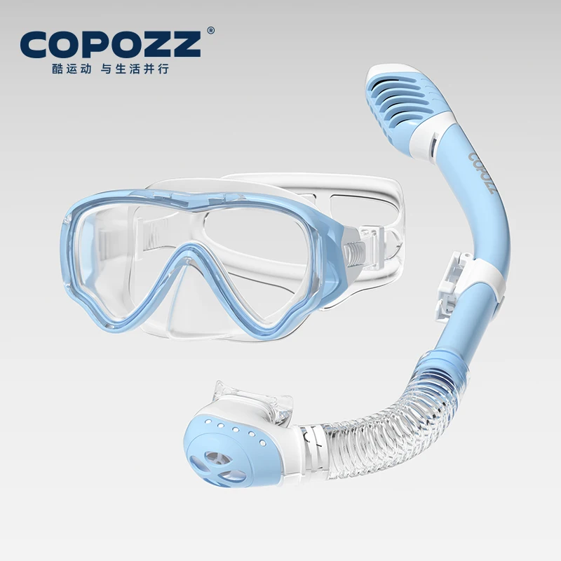 COPOZZ Diving mask kids Full face HD Anti Fog Scuba Mask Underwater snorkel mask set Kids Swimming Snorkel Diving Equipment