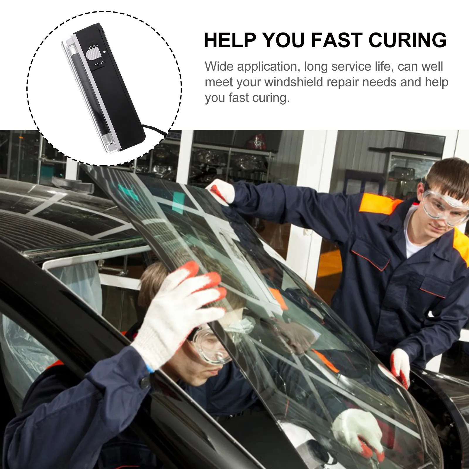 유리창 수리용 UV 경화 램프, 휴대용 경화 조명, 플라스틱 건조, 휴대용 고출력 전구, 긴 수명