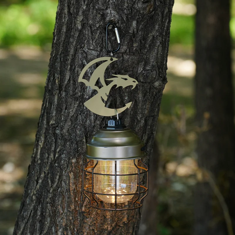 Outdoor Dragon Hook, Portable Creative Metal Mosquito Coil Rack Multi-purpose Storage Buckle, Camping Equipment Camping Gear