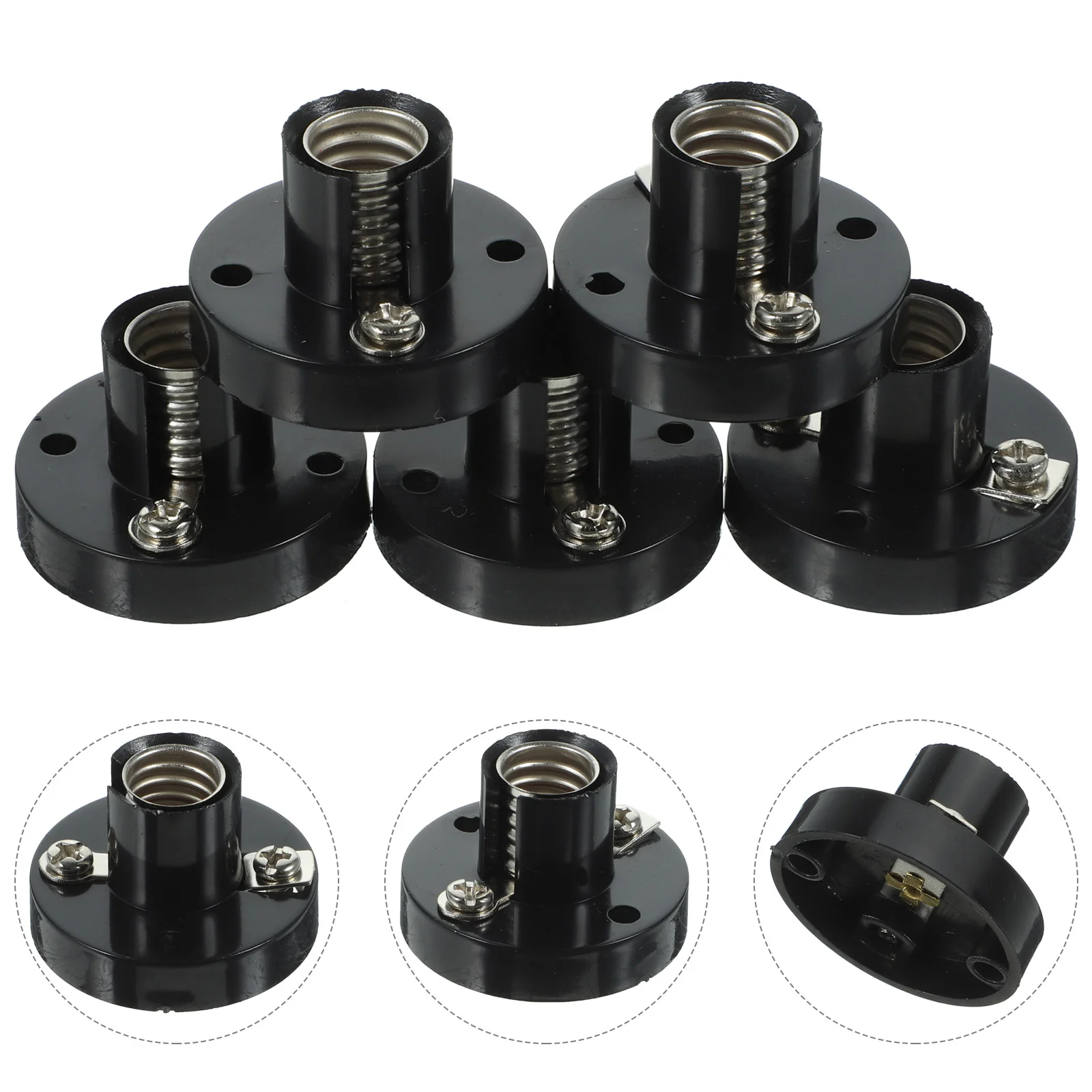 

E10 Spiral Lamp Holder 5pcs Parts for Making Lamps Bulb Metal Light Socket Base