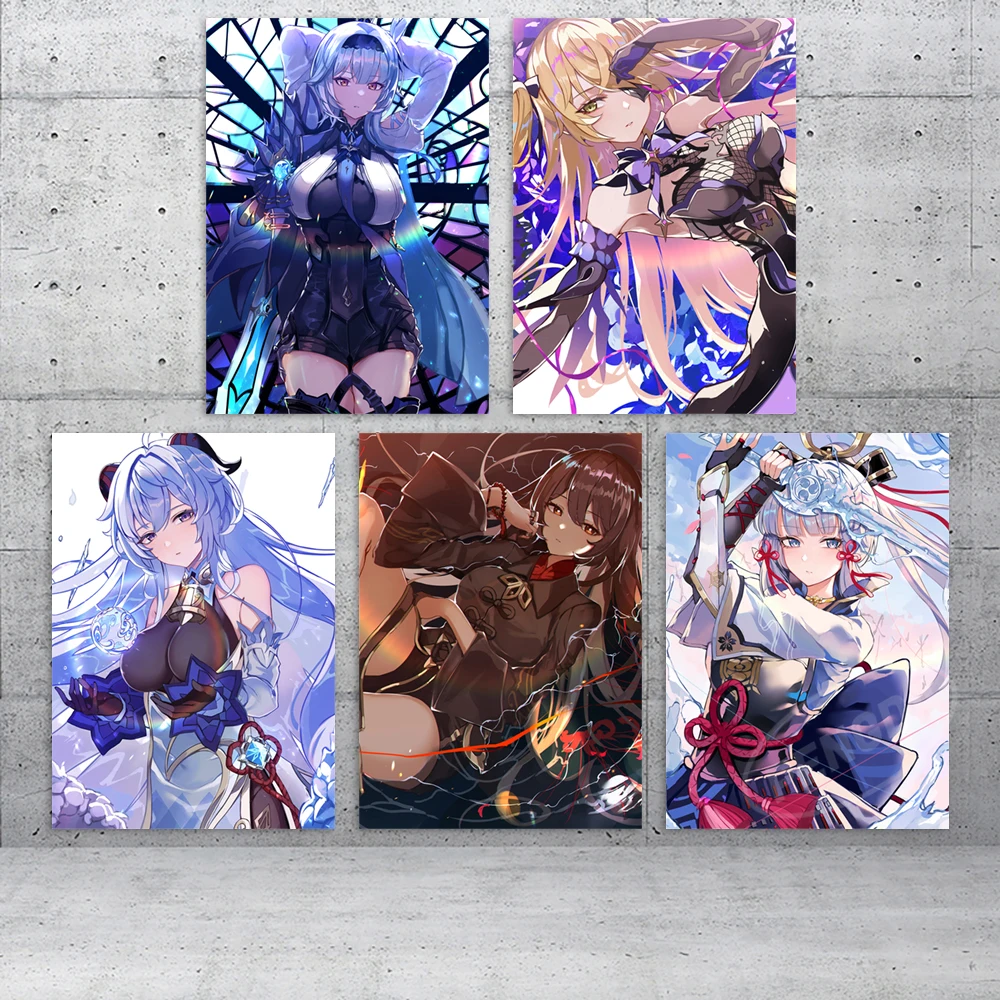 

Canvas Painting Genshin Impact Wall Art Kamisato Ayaka HD Printing Poster Naganohara Yoimiya Home Decor Anime Modular Pictures