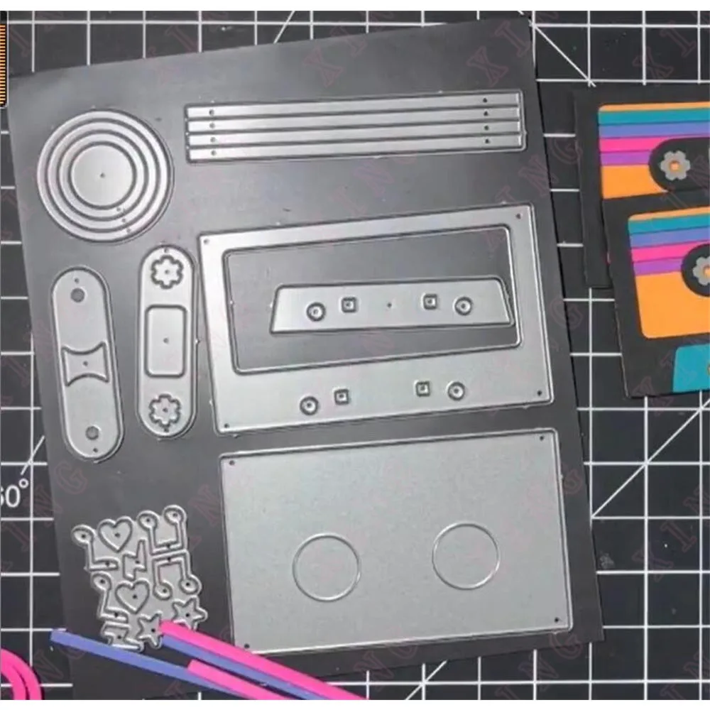 

2023 New Metal Cutting Dies Diy Scrapbooking Paper Craft Handmade Album Card Template Let's Party Mix Decoration Embossing Molds
