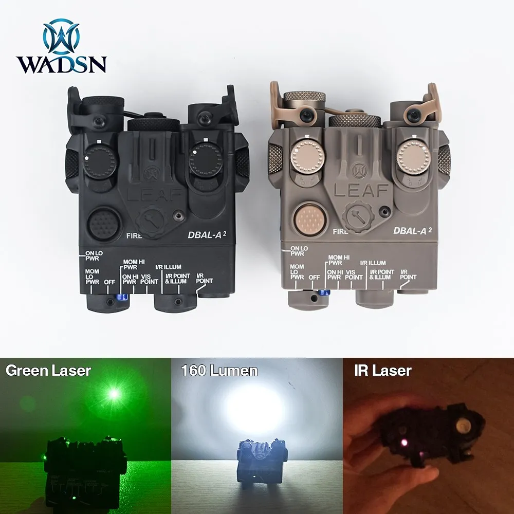 Airsoft Tactical DBAL-A2 Red Green IR Laser Sight Flashlight Hunting Rifle DBAL LASER Torch Aiming Weapon Strobe Lights WADSN